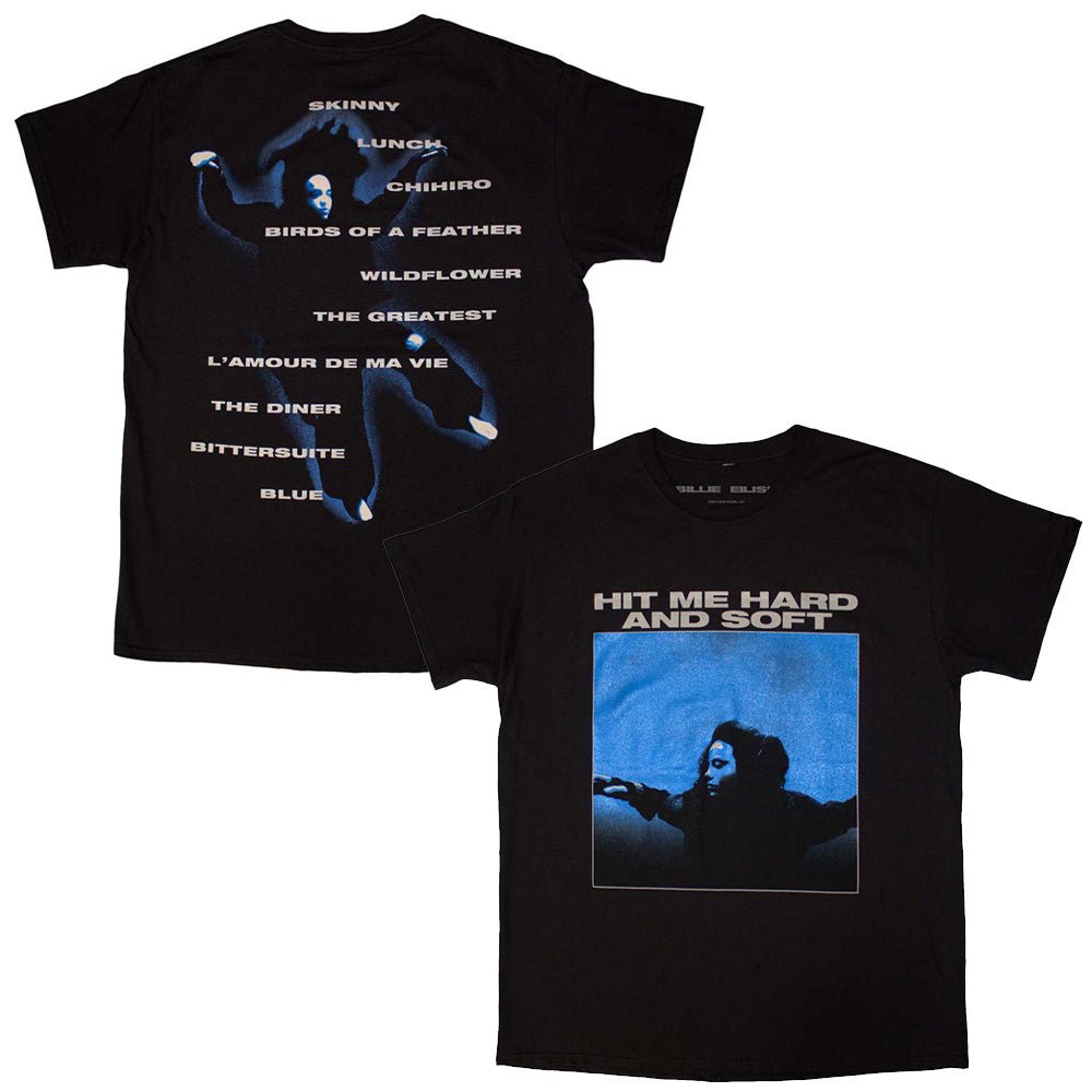 【予約商品】 BILLIE EILISH ビリーアイリッシュ - Hit Me Hard And Soft Tracklist / バックプリントあり / オーガニックコットン / Tシャツ / メンズ - PGS